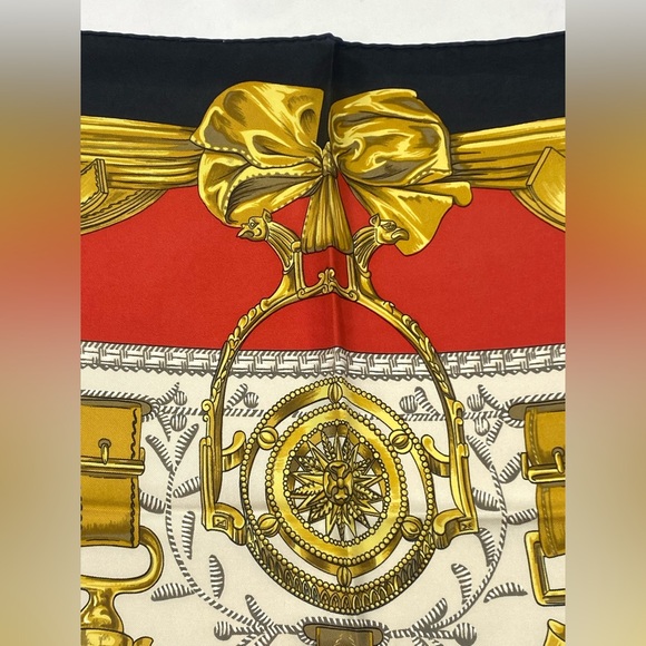 Hermes Vintage Silk Scarf Etriers Carre 90 By F.de La Perriere - Picture 12 of 16